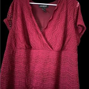Lame Bryant Burgundy Blouse
